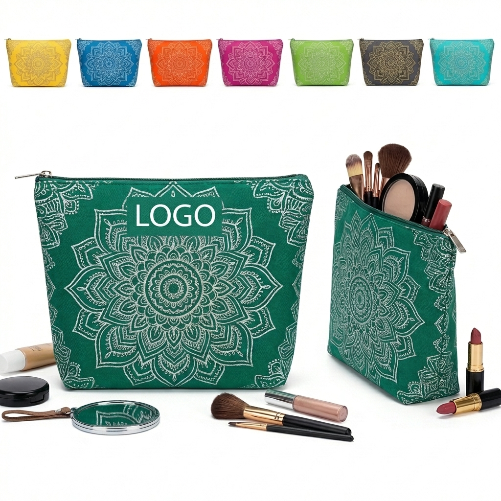 Waterproof Printed Polyester Cosmetic and Toiletry Travel Organizer Bag