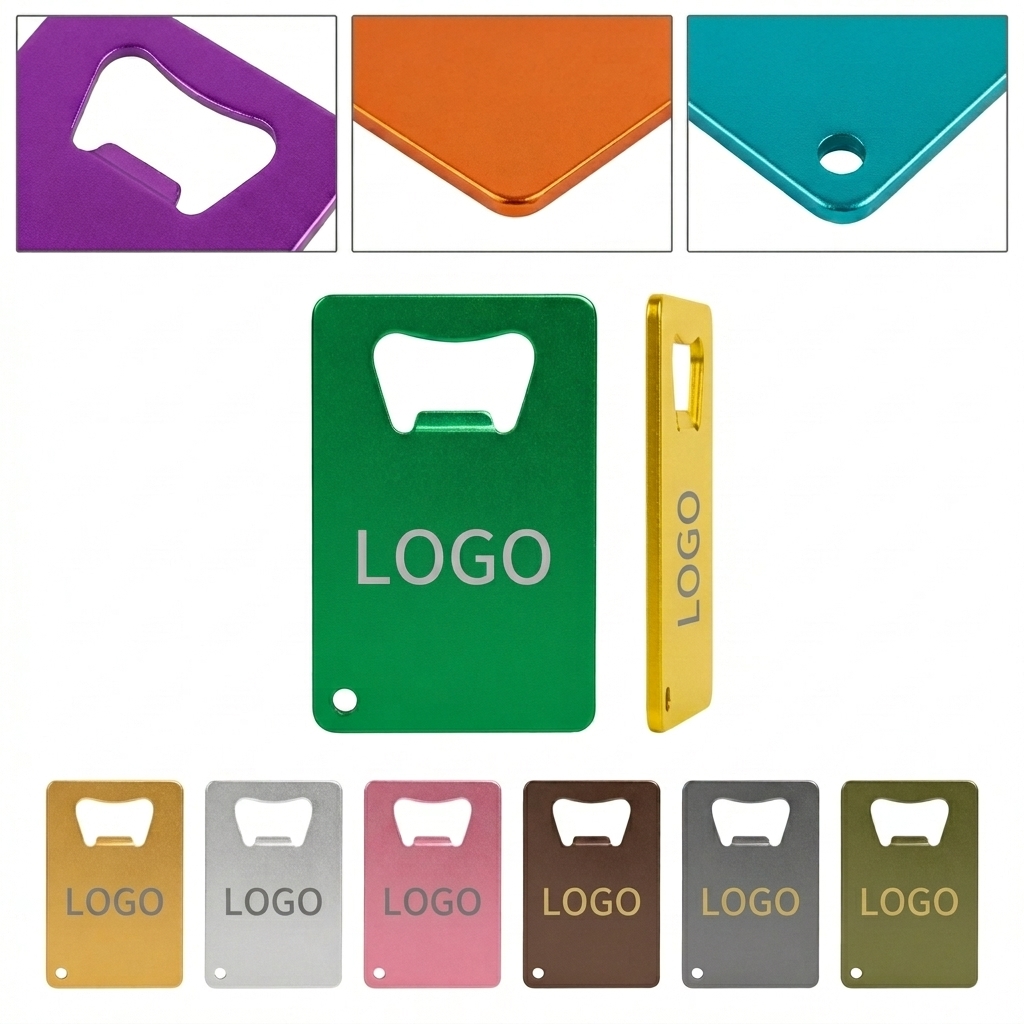 Slim Credit Card Style Metal Bottle Opener for Wallets & Travel