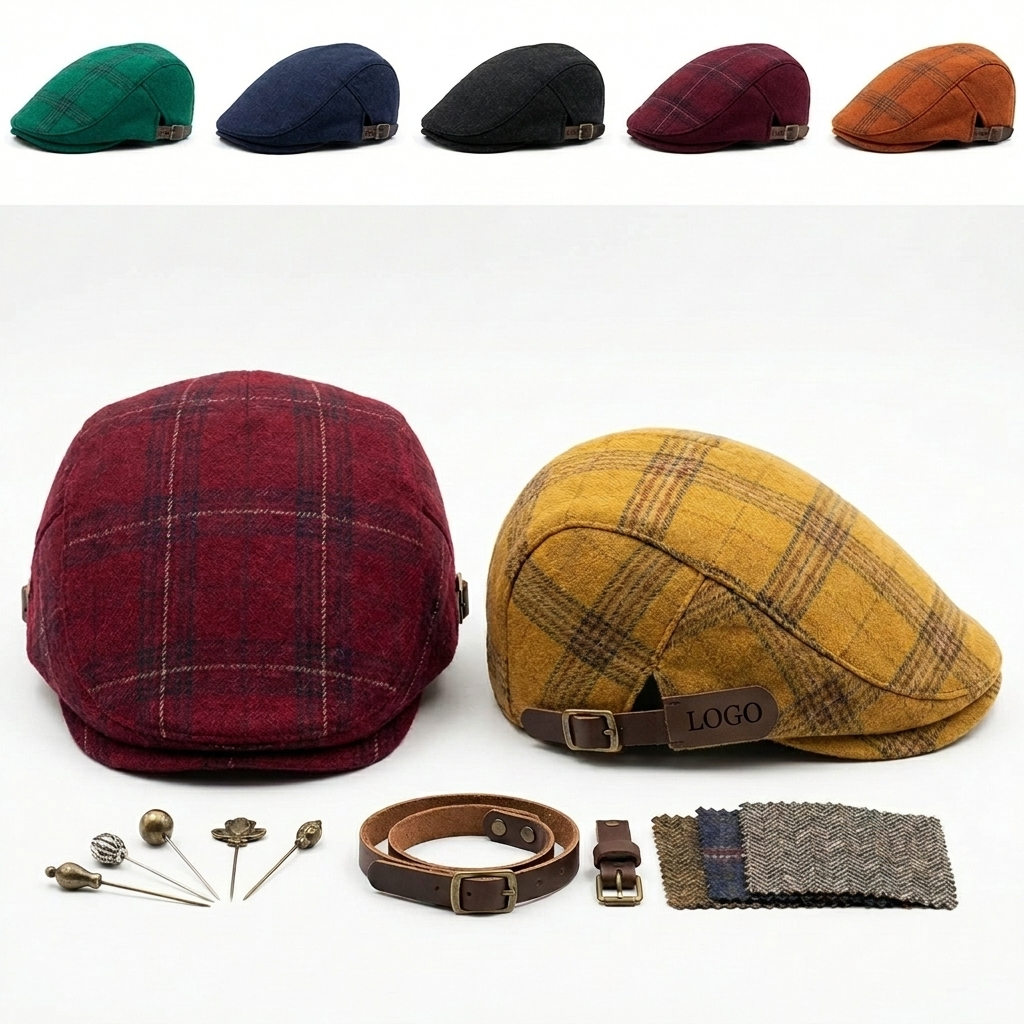 Classic Men's Flat Cap - Versatile Ivy Hat in Multiple Colors
