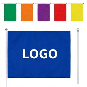 Vibrant Solid Color Handheld Parade Flags with Plastic Sticks