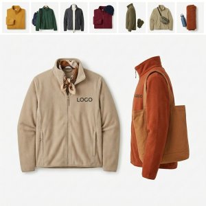 Men's Full-Zip Fleece Jacket for Winter Warmth and Comfort