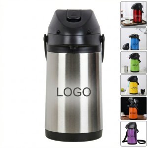 Large Capacity Insulated Coffee Carafe with Pump for Hot Beverages