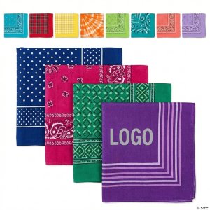 Festival Print Polyester Bandanas - Assorted Patterns & Colors