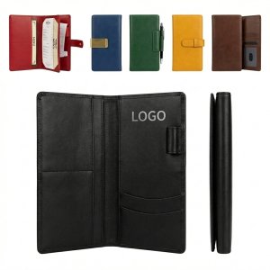 Premium PU Leather Bill Holder with Pen Clip for Restaurants and Bars